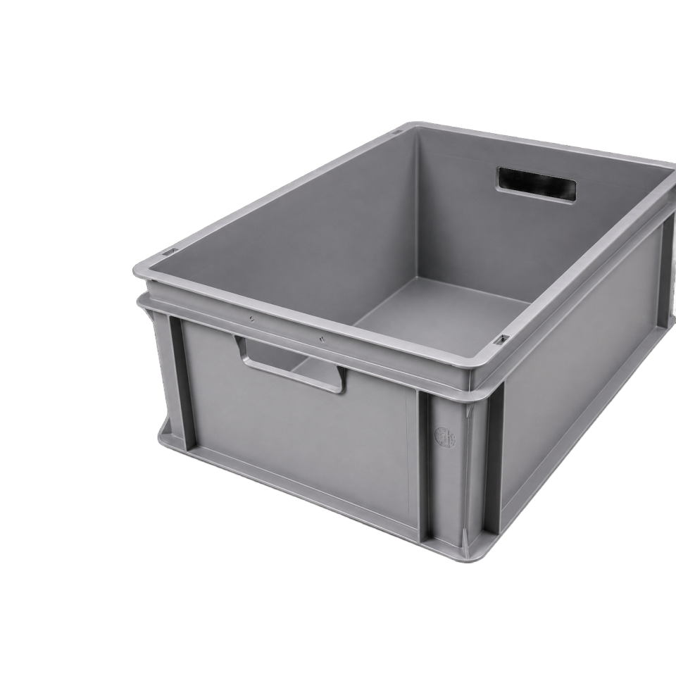 E-line-RAKO bak, gerecycled kunststof, 600 x 400 x 220 mm (40L),  open grepen