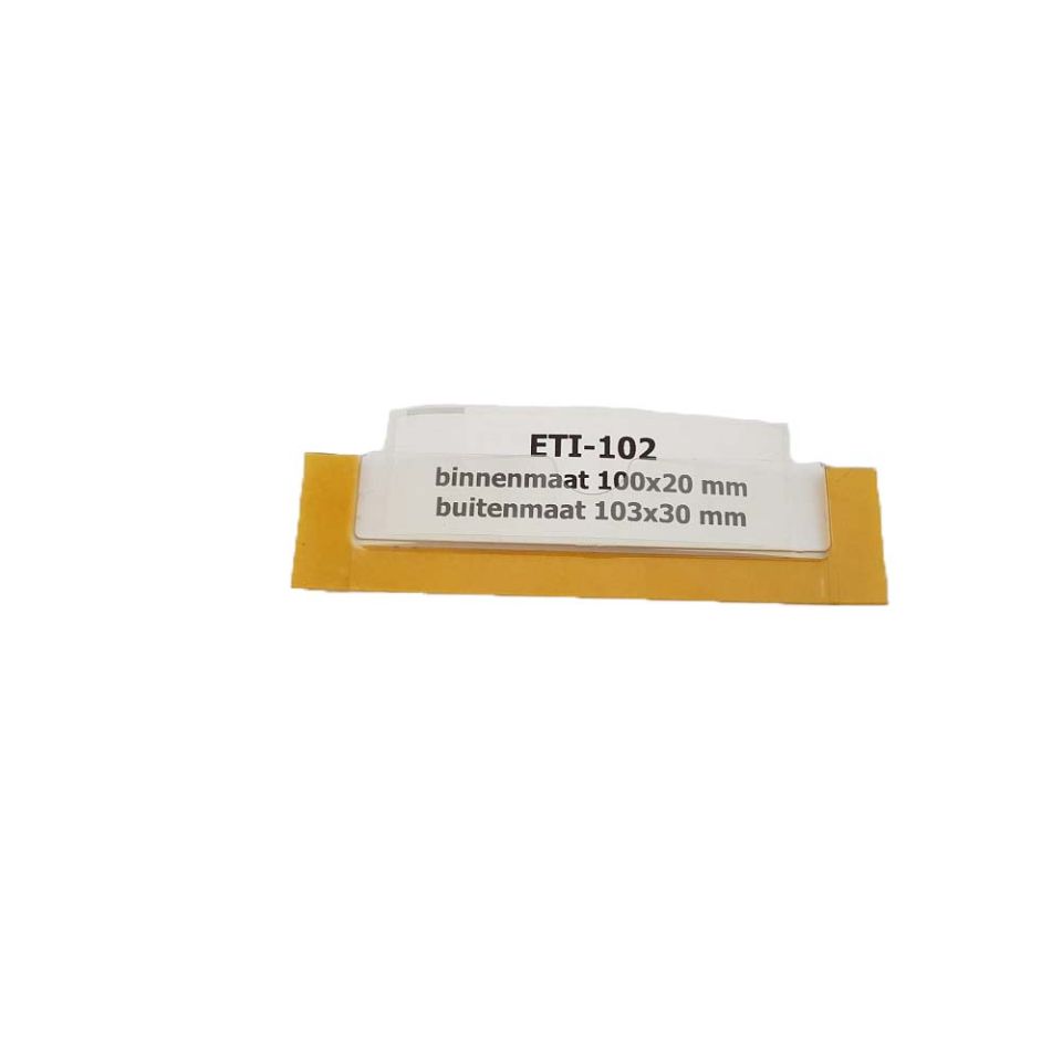 Zelfklevende etikethouder 100 x 20 mm