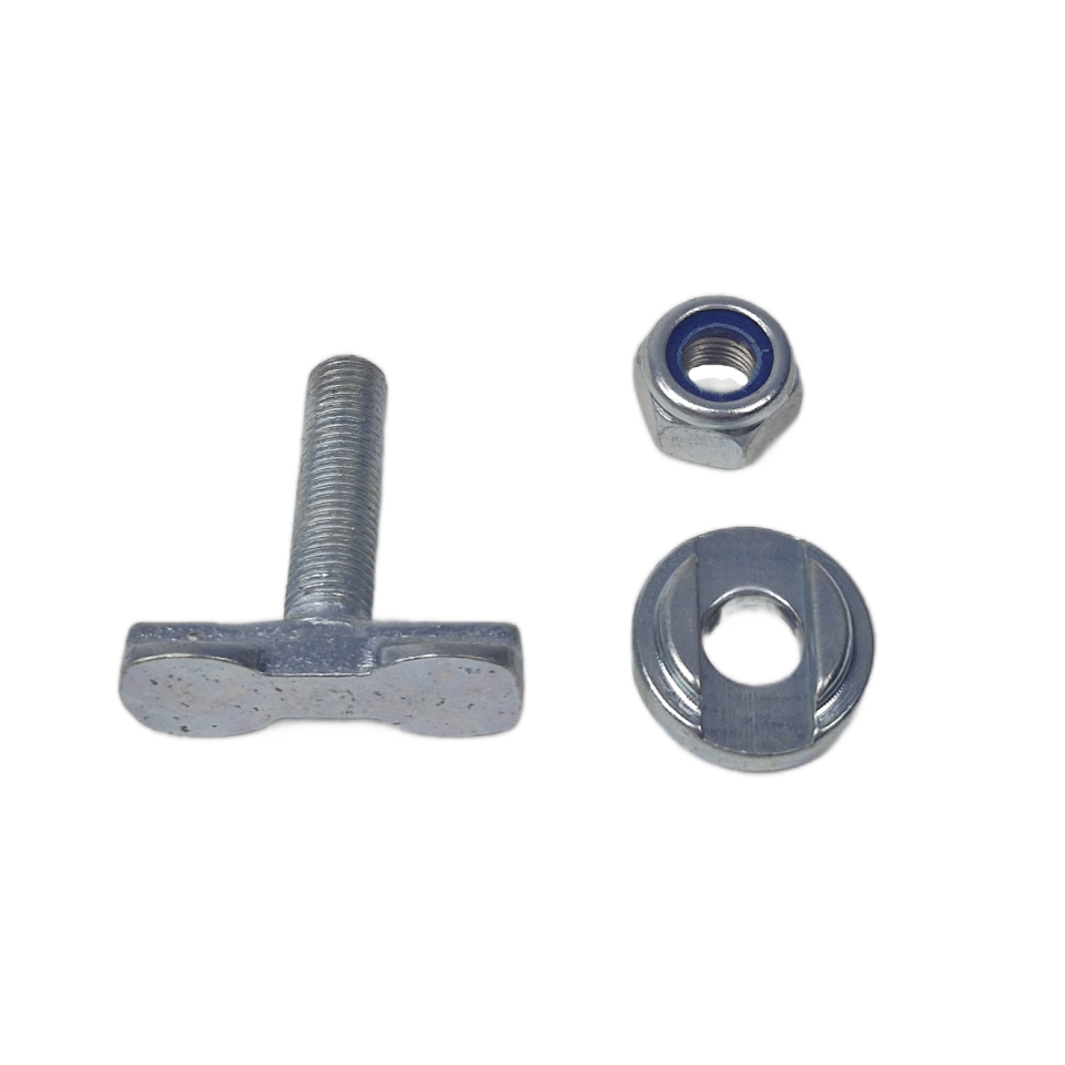 Onderdelen van vliegtuigrail-fitting met 3/8 inch schroefdraad, ring en borgmoer