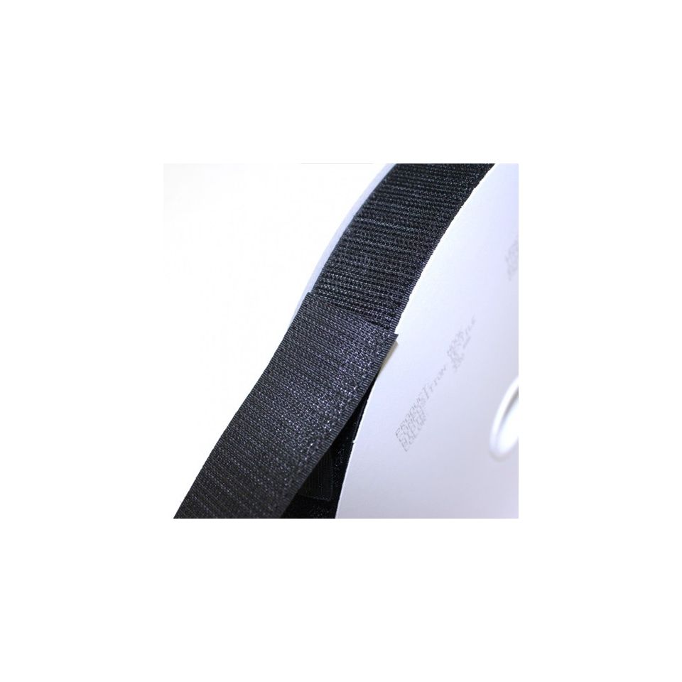 Klittenband 25 mm, naaibaar, haakzijde, zwart, rol a 25 meter