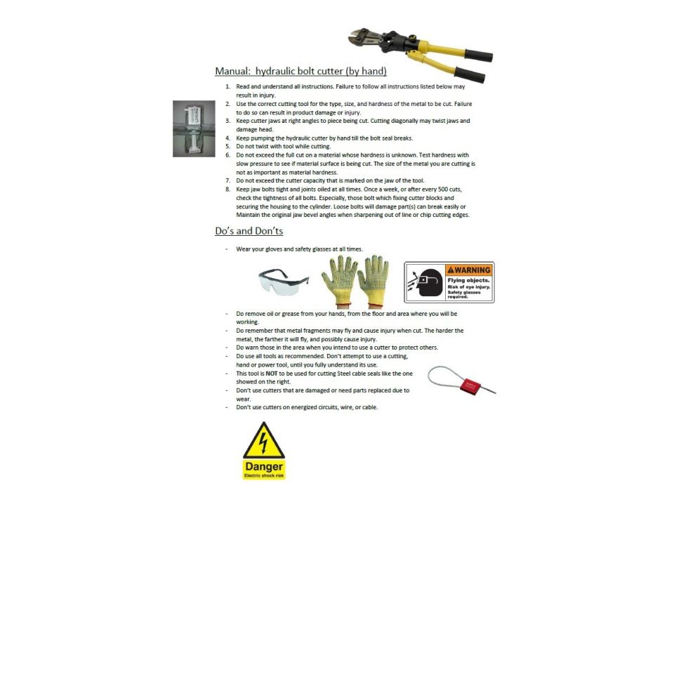 Hydraulische bolt-seal schaar