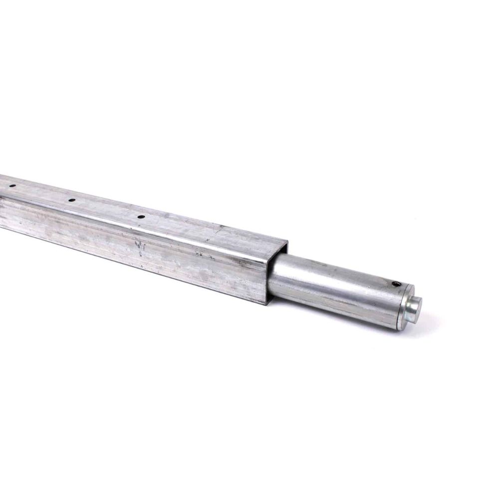 Telescoopstang verzinkt staal, 24 mm plug, vierkant 40x40 mm