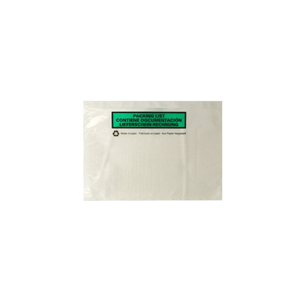 Paklijst enveloppen papier A6 bedrukt 162x 120 mm (1000 stuks per doos)