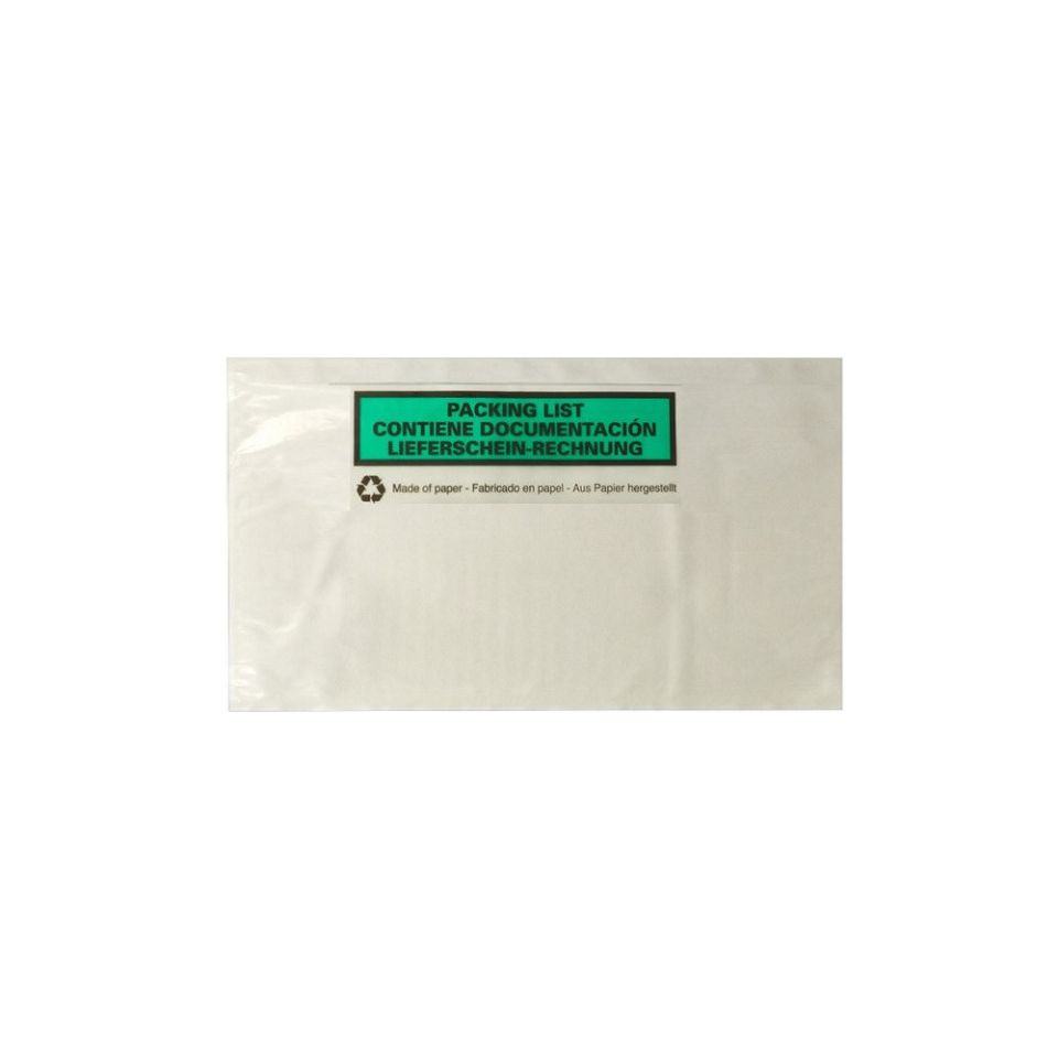 Paklijst enveloppen papier DL blanco 228 x 120 mm (1000 stuks per doos)