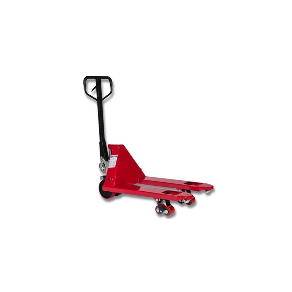 Weldon handpalletwagen 2500 kg, polyurethaan stuurwiel, rood