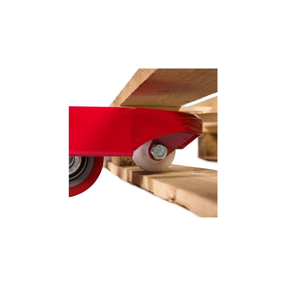 Weldon handpalletwagen 2500 kg, polyurethaan stuurwiel, rood