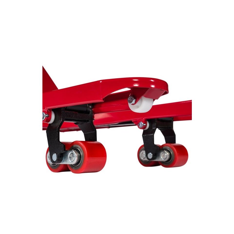 Weldon handpalletwagen 2500 kg, polyurethaan stuurwiel, rood