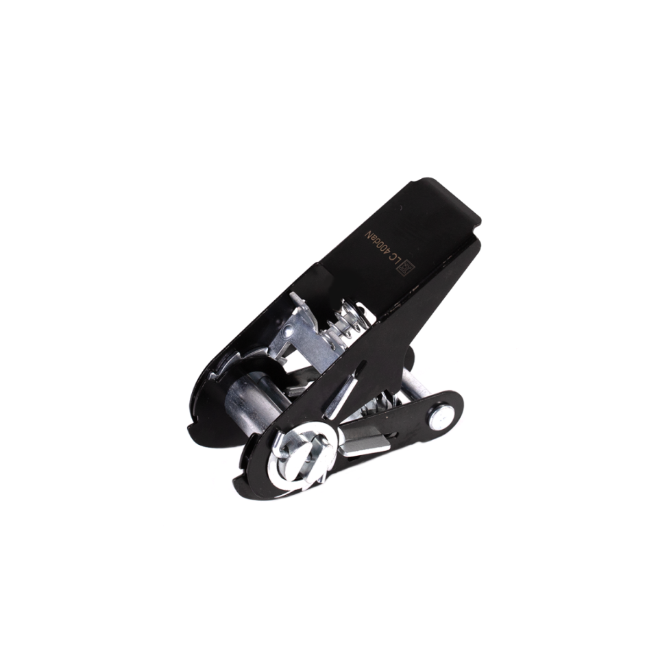 Zwarte hobbyratelgesp 25 mm, 800 kg