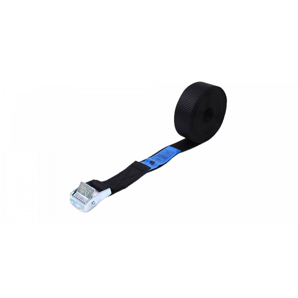 Sjorband 25 mm, 2.5 meter, lichte klemgesp 804, zwart