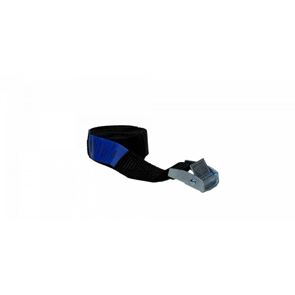 Sjorband 25 mm, 3 meter, zwart, lichte klemgesp