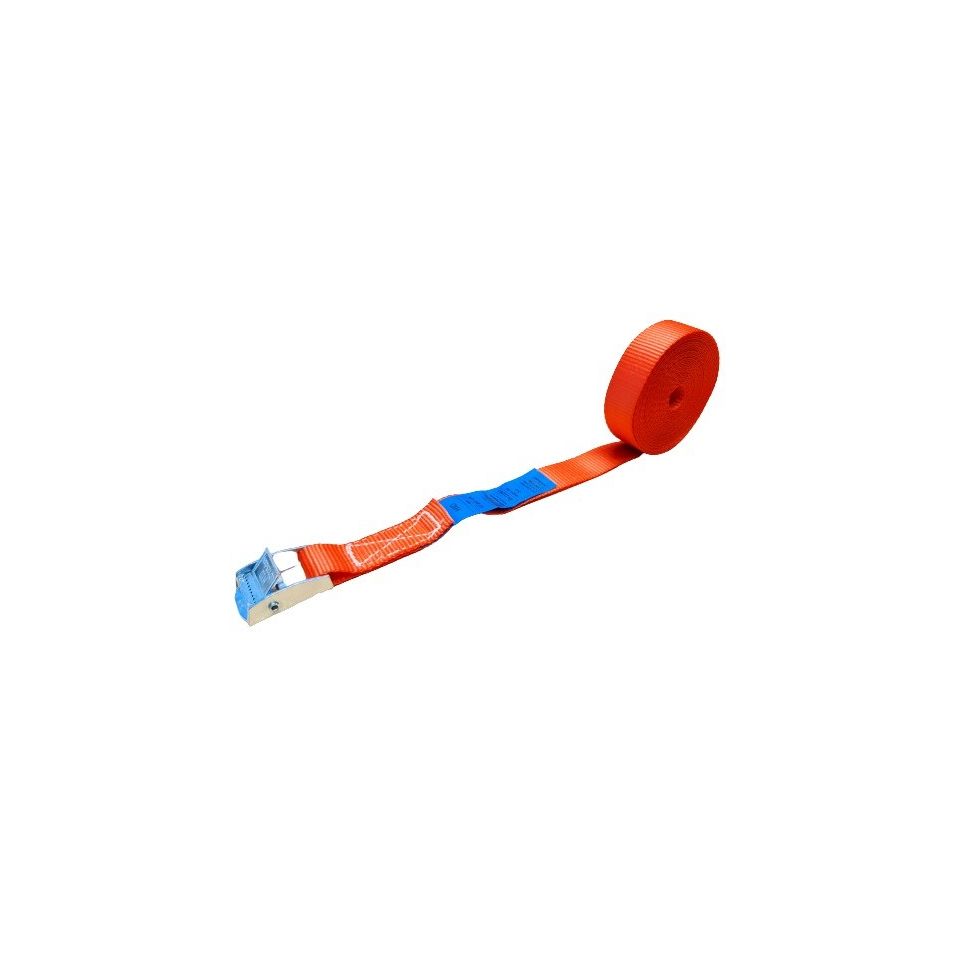 Sjorband 25 mm, 5 meter, lichte klemgesp, rood