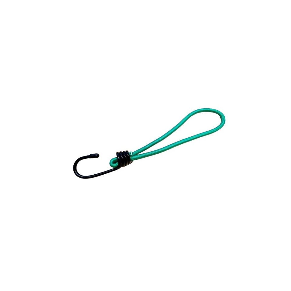 Spanrubber groen met haak, lus Ø 140 mm, totaal 230 mm (voorraad)
