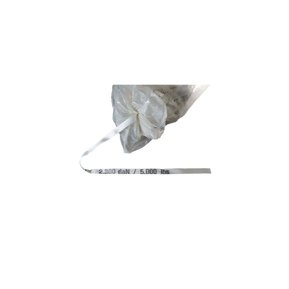 Lashingband in zak, 32 mm wit, 2300 daN, zak a 250 meter