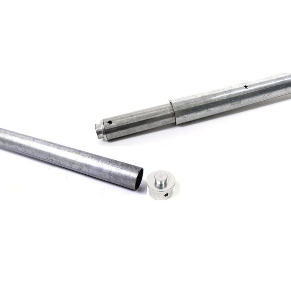 Telescoopstang, verzinkt staal, Ø 42 mm, 19 mm pluggen