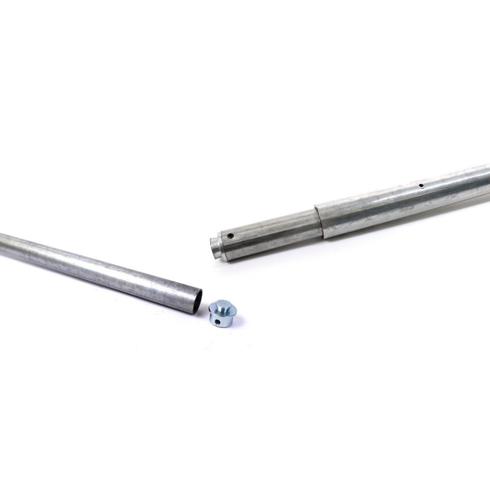 Telescoopstang, 24 mm plug, Ø 42 mm, verzinkt staal