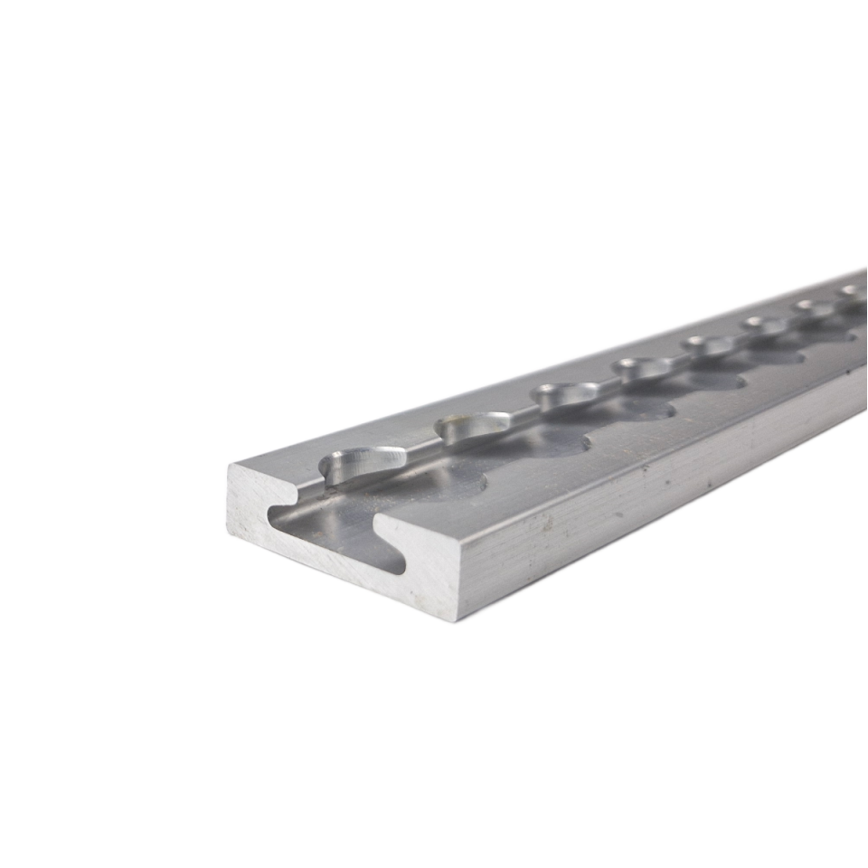 Vliegtuigrail VR-5002 rechthoekig 34 x 9,6 mm, profielaanzicht