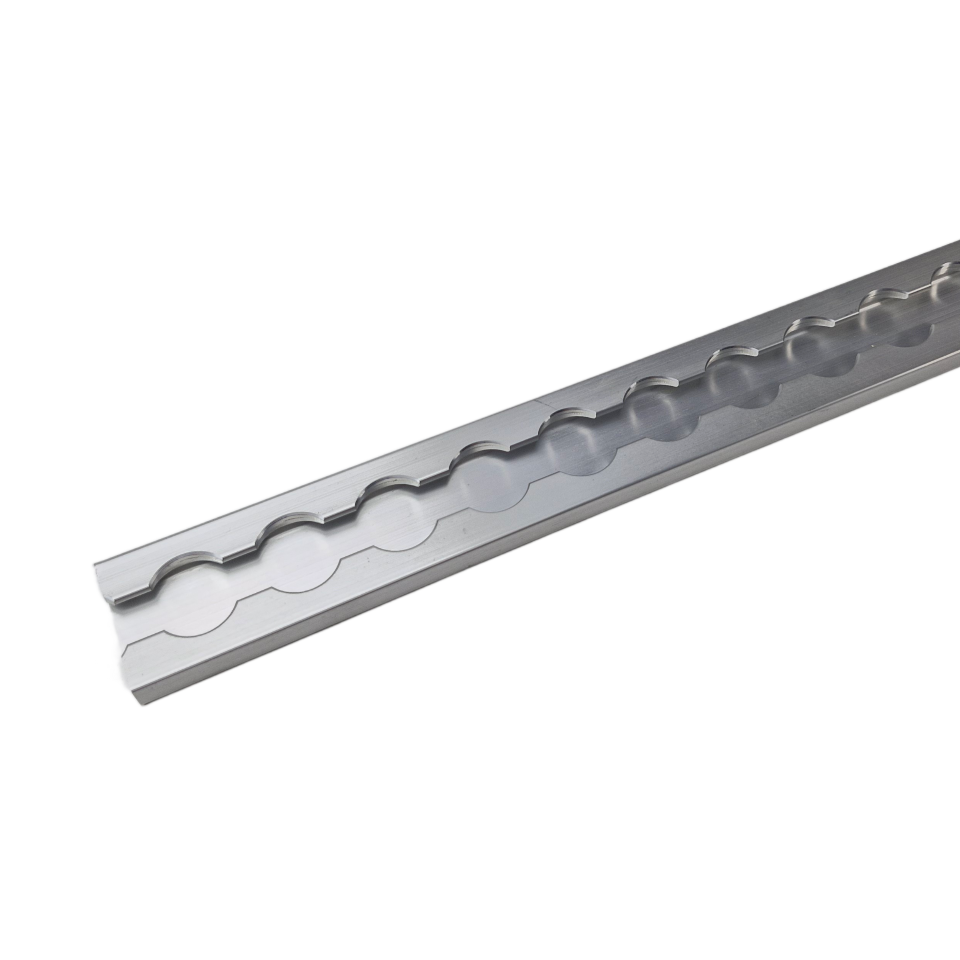 Vliegtuigrail VR-5002 rechthoekig 34 x 9,6 mm van geanodiseerd aluminium