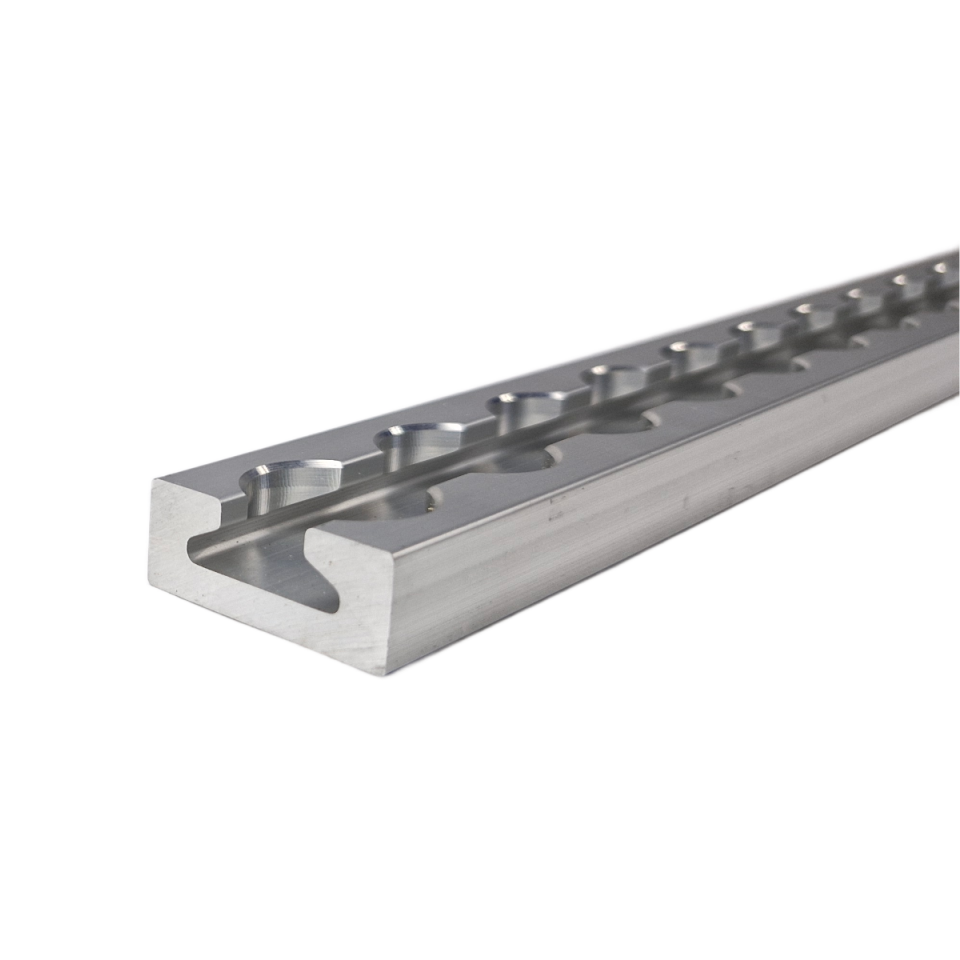 Profielaanzicht Heavy Duty vliegtuigrail VR-5002HD van aluminium, 32 x 13 mm