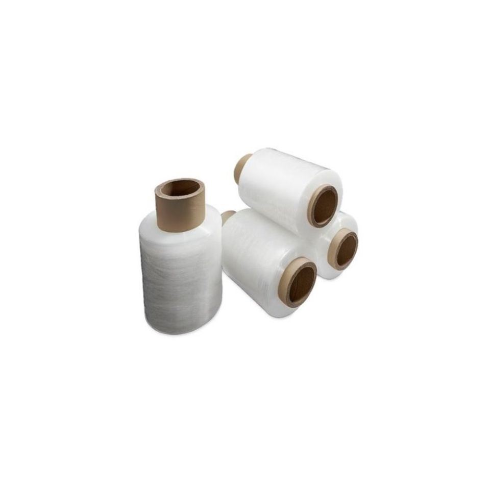 Ministretch handwikkelfolie 10 cm x 150 m, 150 % rek, 20 my