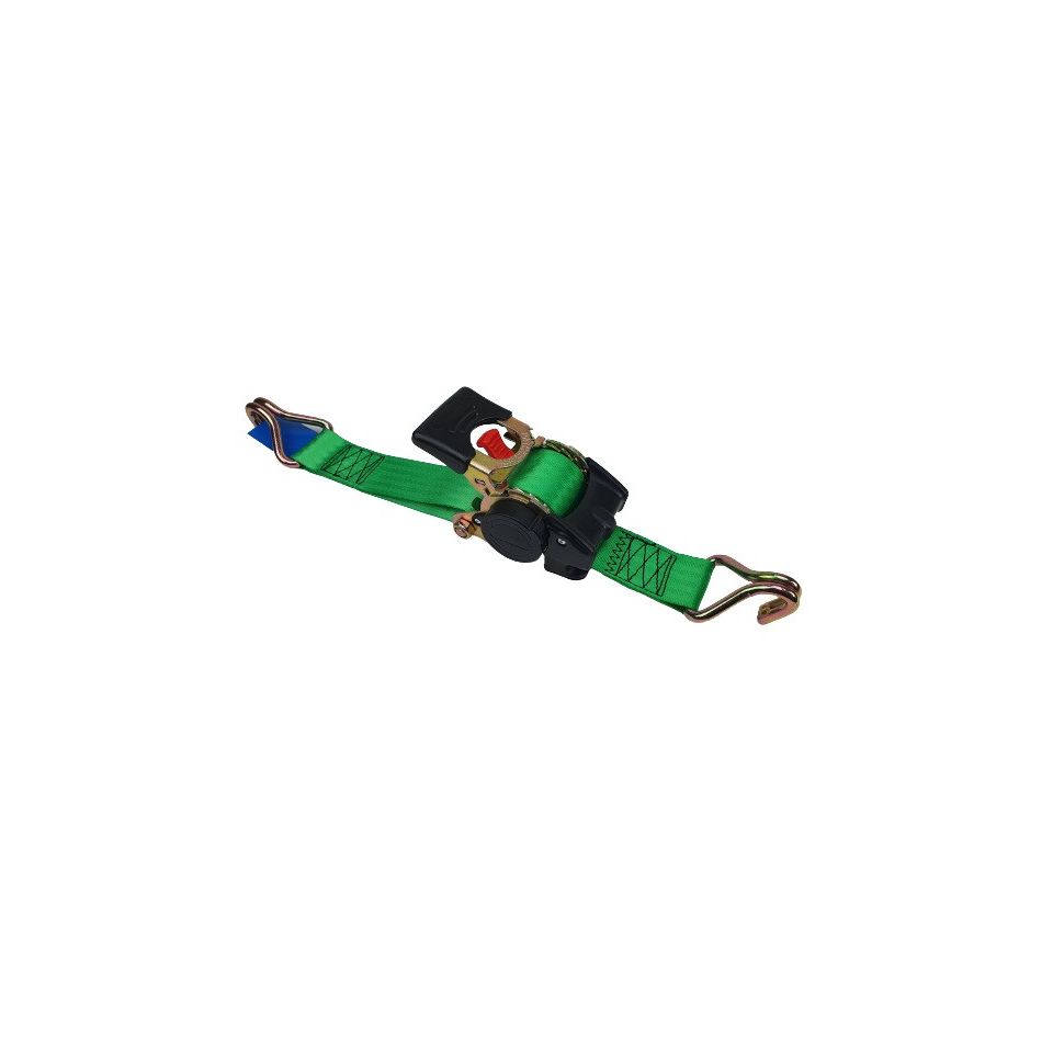 Spanband 50 mm zelfoprollend, 3 m, punthaken, groen