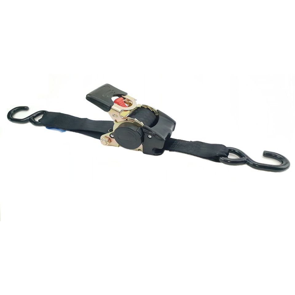 Spanband zelfoprollend, 50 mm, 3 meter, S-haken (voorraad)